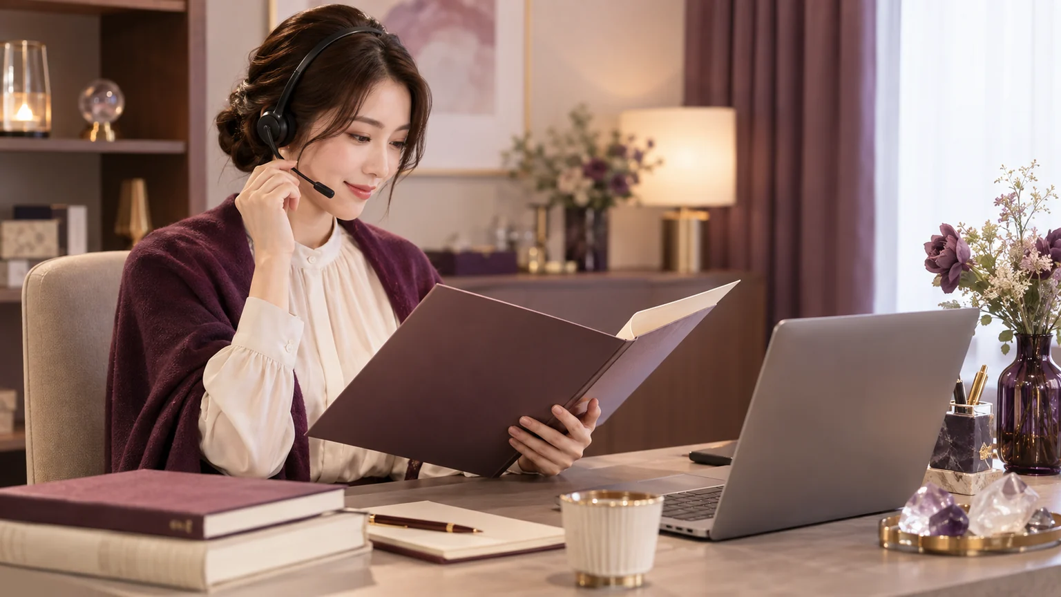 電話占い師のプロフィール情報を確認するイメージ