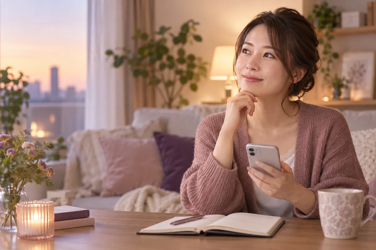 金白先生への電話占い相談を検討する女性のイメージ