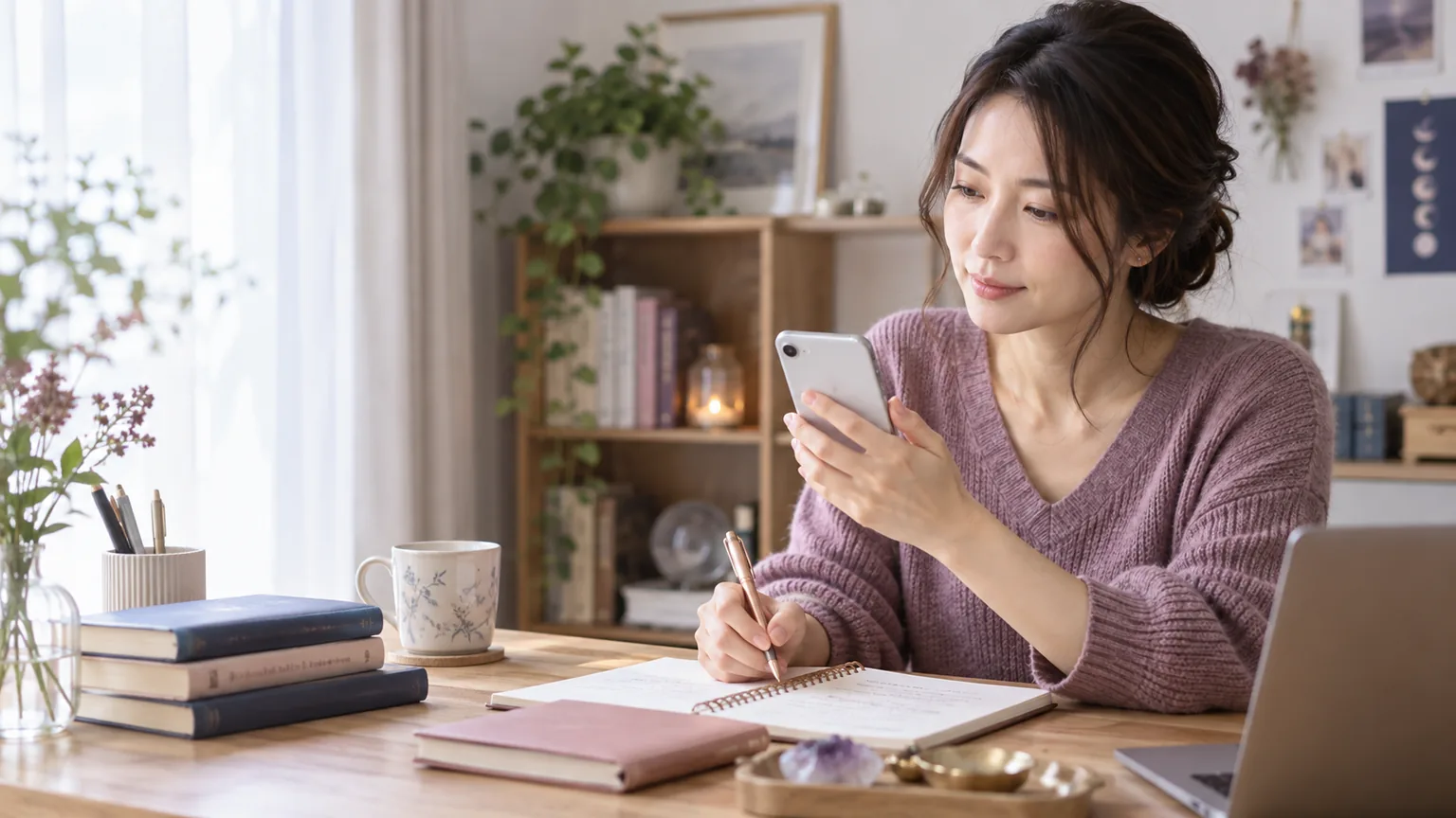 乃々空先生の現在の在籍情報を調べる女性のイメージ