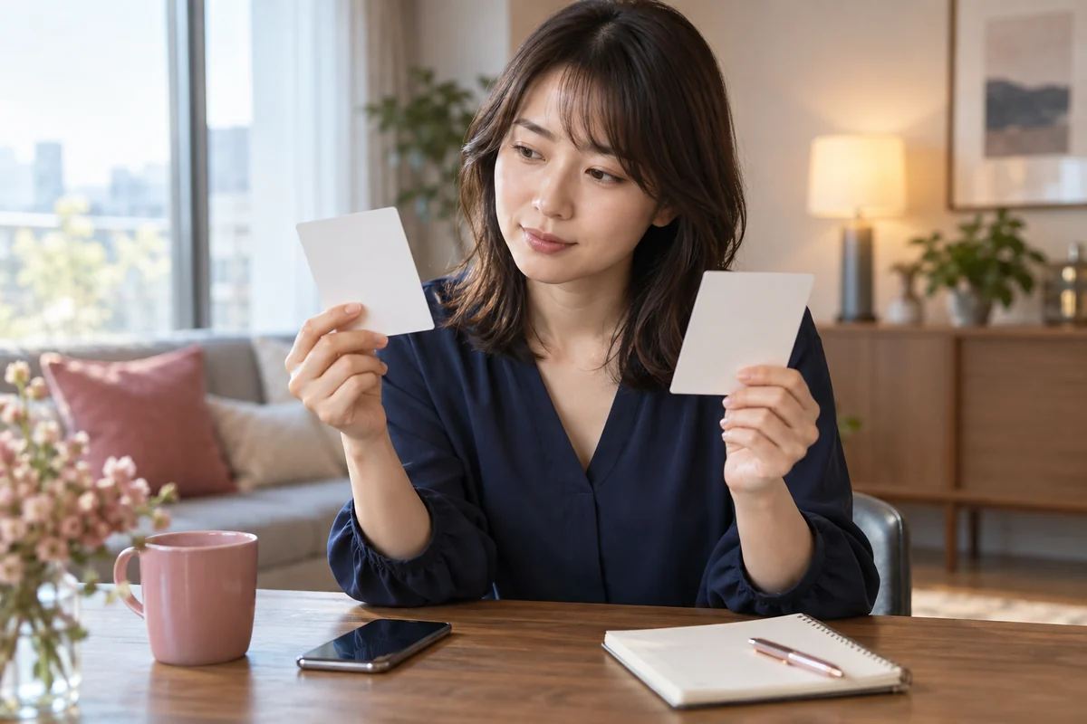 電話占いの相談スタイルが自分に合うかチェックする女性