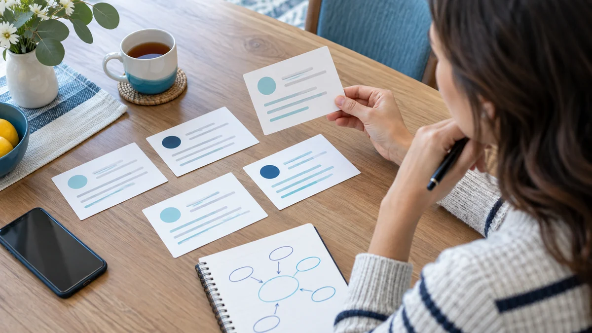 口コミの共通点を比較しながら整理する女性