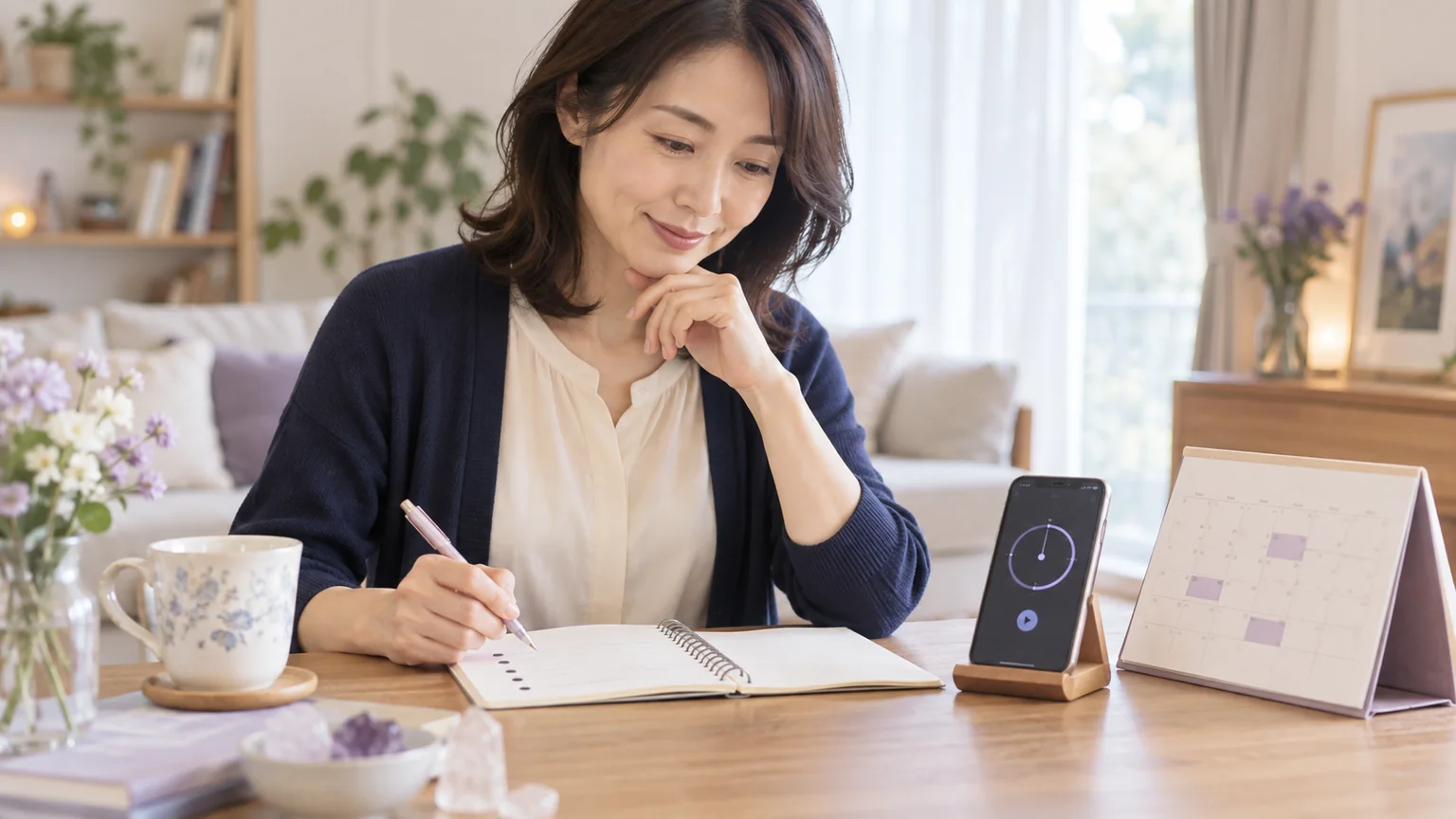 電話占いの予約前に質問と時間を準備するイメージ