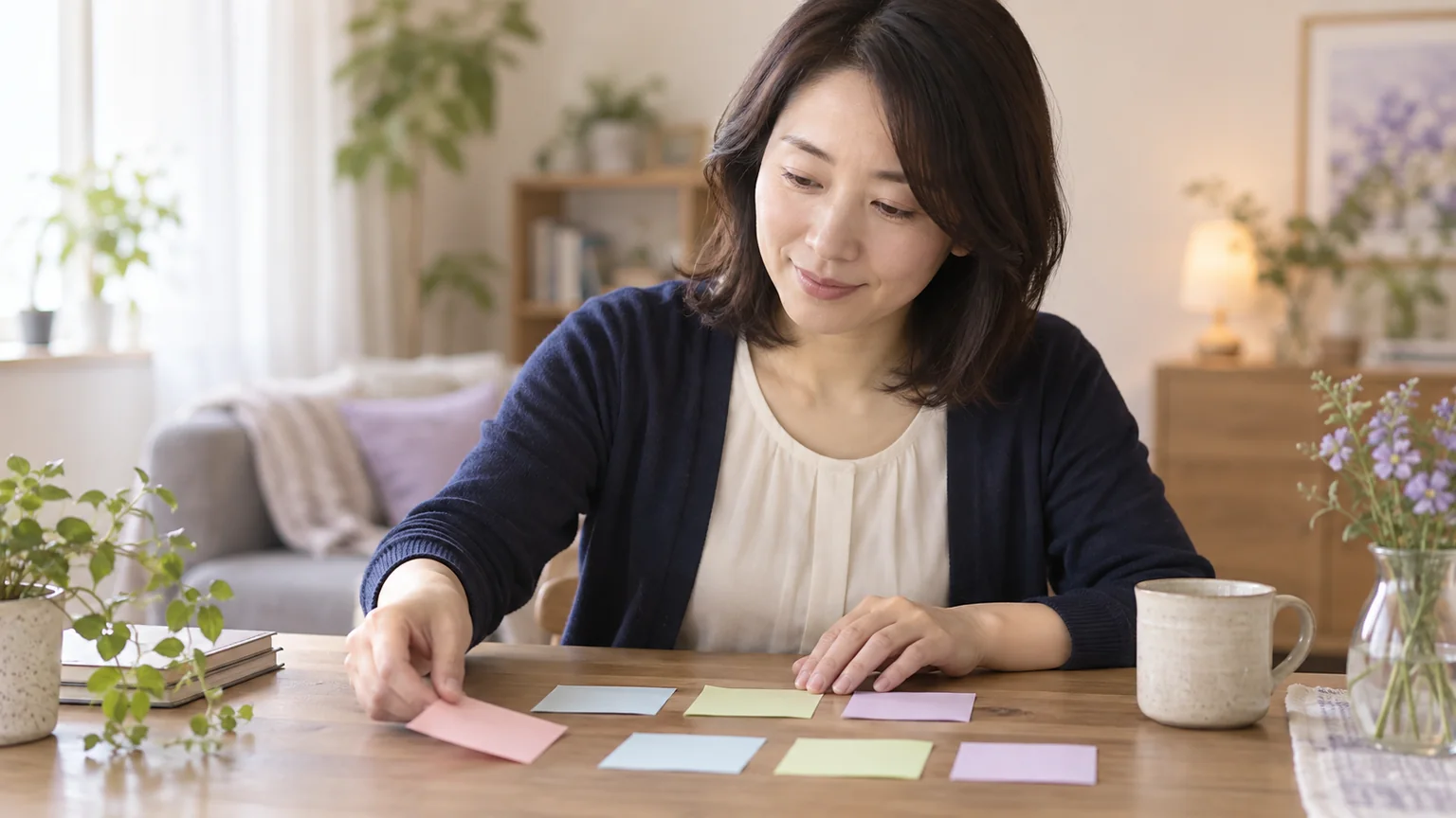 恋愛や仕事など複数の相談テーマを整理するイメージ