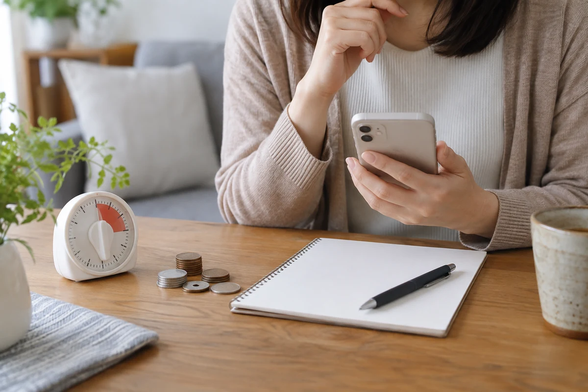 電話占いの料金を計算する場面