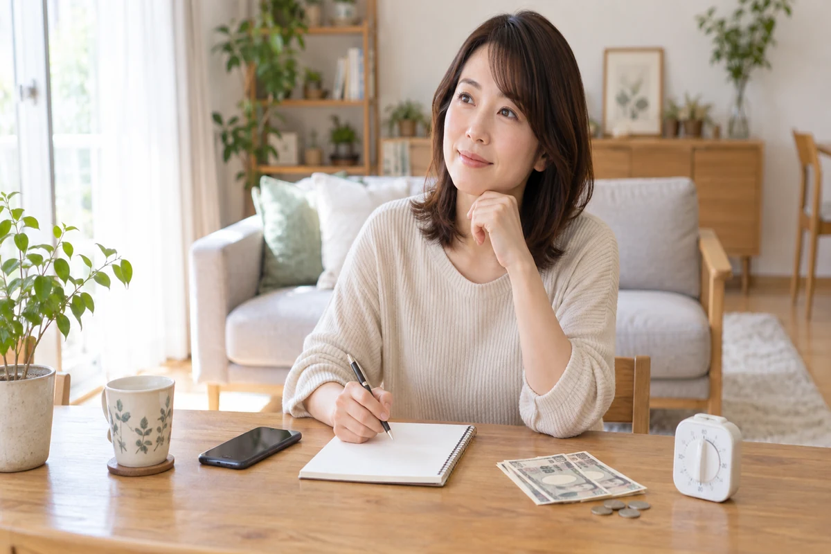 電話占いを利用する前に質問と予算を整理するイメージ