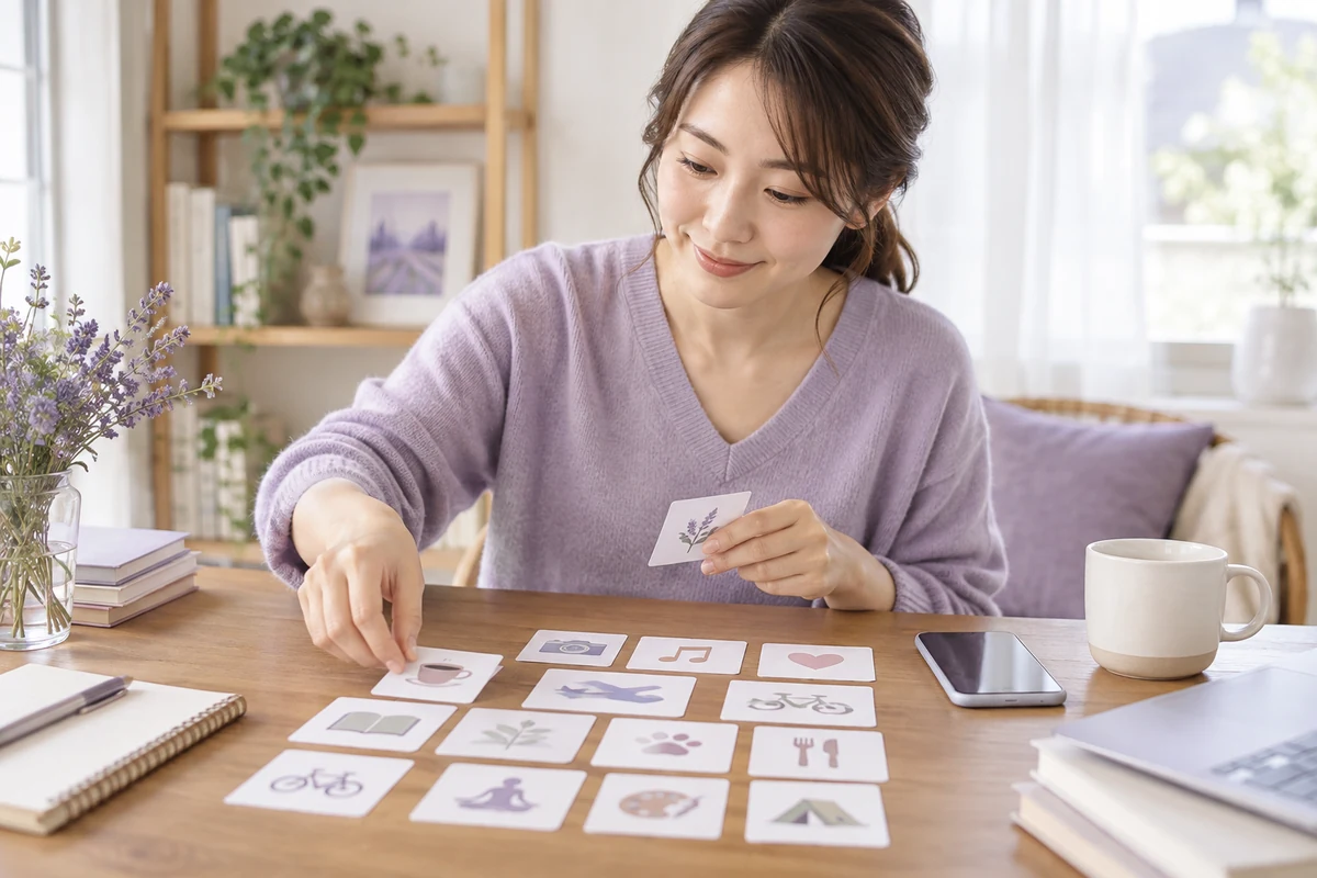 価値観と趣味を整理して相手探しを考える成人女性