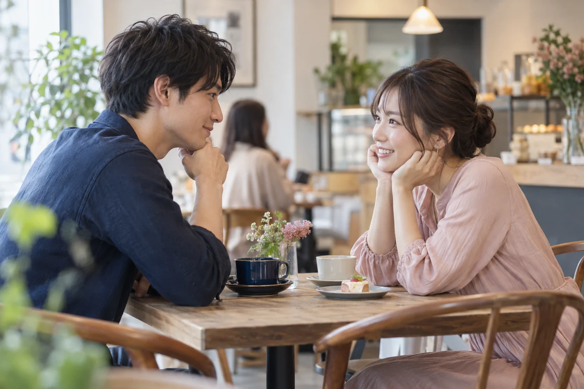 好意のこもった会話を交わす男女