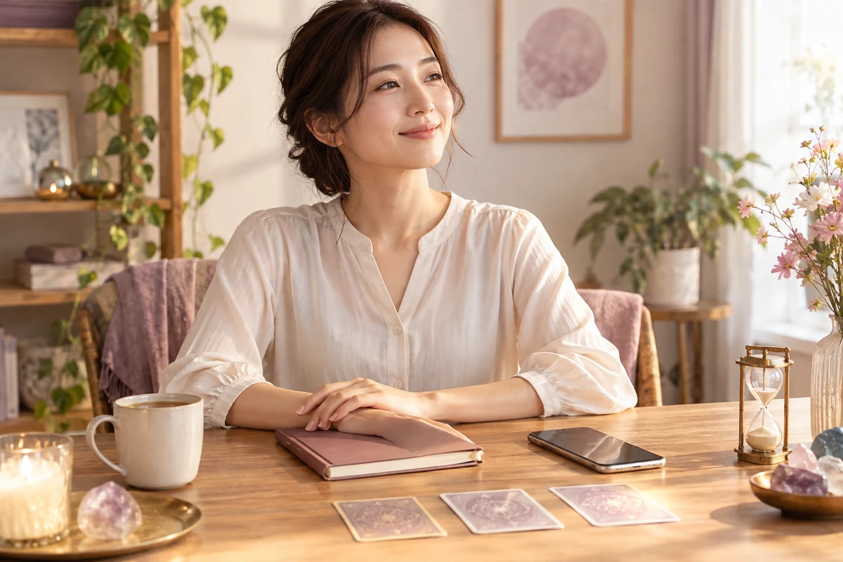 悠珠先生の口コミと料金を確認し相談方針を決める女性