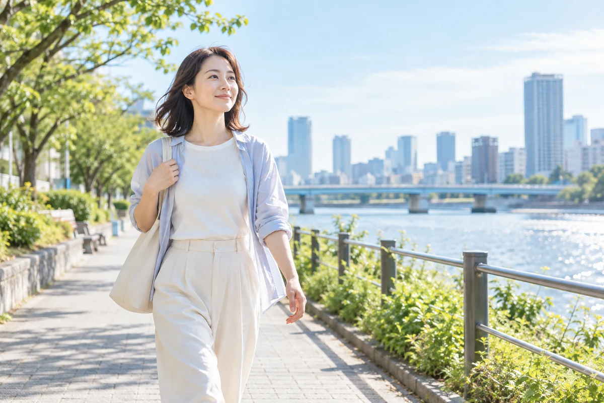 体調と自分の気持ちを大切にして前へ進む女性